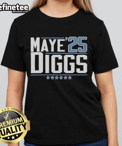 Official Drake Maye and Stefon Diggs 2025 Ladies Tee featuring vibrant graphics and a stylish design for fans.