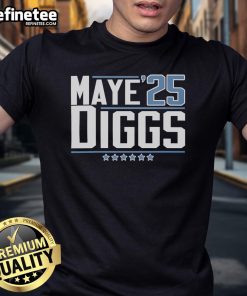 Official Drake Maye and Stefon Diggs 2025 T-Shirt featuring vibrant designs and player graphics for fans.