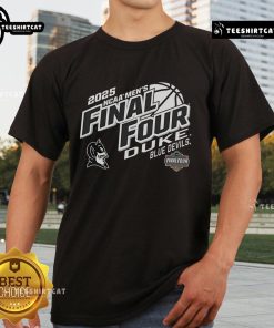 Official Duke Blue Devils Champion T-Shirt for 2025 NCAA Men's Basketball Tournament Final Four, March Madness apparel.
