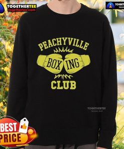 Official Dungeons And Daddies Peachyville Boxing Club sweatshirt in vibrant colors, perfect for fans and cozy wear.