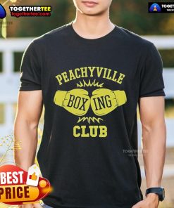 Official Dungeons And Daddies Peachyville Boxing Club T-Shirt featuring a vibrant design and logo for fans of the show.