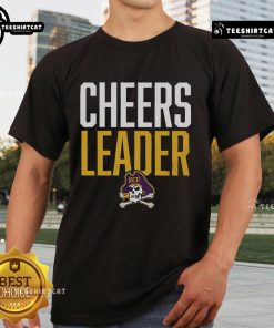 Official East Carolina Pirates Cheers Leader T-Shirt featuring bold team graphics and vibrant colors for fans.