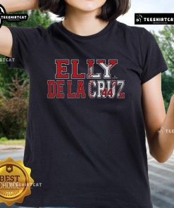 Official Elly De La Cruz 44 Baseball Boy Ladies Tee featuring a stylish design perfect for baseball fans and casual wear.