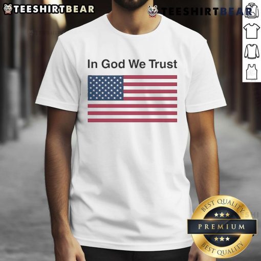 Official Eric Adams In God We Trust T-Shirt featuring bold text and a stylish design, perfect for supporters and fans.