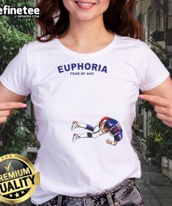 Official Euphoria Fear of Average John Elway 7 Denver Broncos ladies tee, stylish women's apparel for fans.
