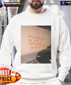 Official Fck U Skrillex sweatshirt featuring 'You Think Ur Andy Warhol But Ur Not' design in bold print.