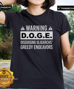 Alt Text: Official Fight Oligarchy Anti-Oligarchs Resist Stop D.O.G Ladies Tee featuring bold graphic design and empowering message.