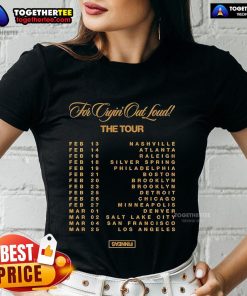 Official Finneas For Cryin Out Loud 2025 Tour Ladies Tee featuring vibrant design and soft fabric for fans.
