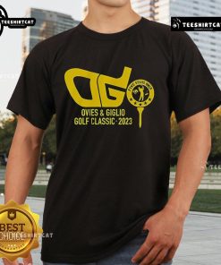 Official Five Stars Only Ovies And Giglio Podcast Golf Classic 2023 T-shirt featuring logo and vibrant design.