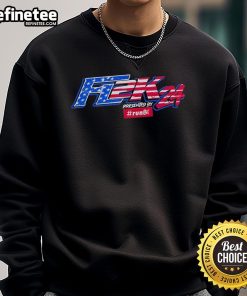 Alt Text: Cleetus McFarland American Flag Sweatshirt, official FL2K sponsor gear, showcasing patriotic design and comfortable fit.