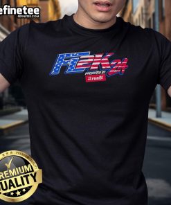 Official Fl2K Sponsor Cleetus McFarland American Flag T-Shirt featuring a bold design and vibrant colors for patriotic fans.