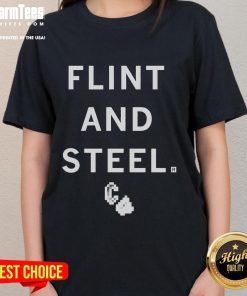 Official Flint and Steel ladies tee featuring a stylish design and comfortable fit, perfect for casual wear.