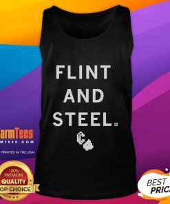 Official Flint and Steel tank top featuring a stylish design, perfect for summer wear and showcasing bold graphics.