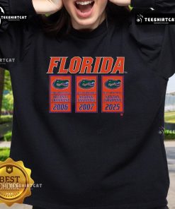 Official Florida Basketball 2025 NCAA Champions Banners Sweatshirt showcasing team pride and championship spirit.