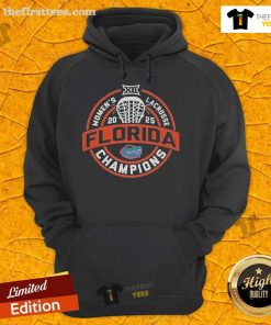Alt Text: Official Florida Gators 2025 Big 12 Women's Lacrosse Regular Season Champions hoodie, showcasing team pride and victory.