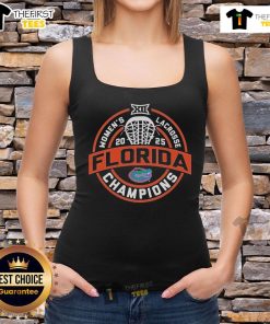 Official Florida Gators 2025 Big 12 Women's Lacrosse Champions tank top showcasing team spirit and pride.