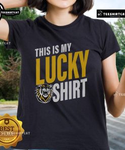 Official Fort Hays State Tigers 'This Is My Lucky' ladies tee in vibrant colors, perfect for fans and casual wear.