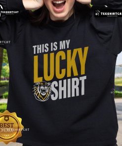 Official Fort Hays State Tigers sweatshirt design showcasing school pride and lucky charm for fans and students.