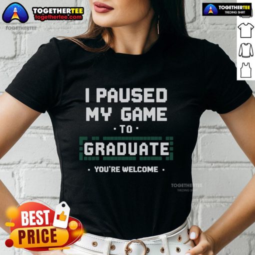 Funny gamer graduate ladies tee featuring a humorous design perfect for celebrating graduation and gaming achievements.