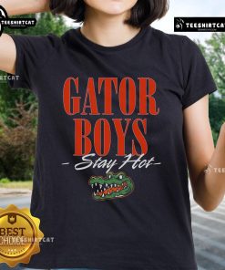 Official Gator Boys Stay Hot Ladies Tee featuring a stylish design for fans of the Gator Boys series.