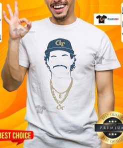Official Georgia Tech Baseball Student Athlete Silhouette T-Shirt featuring a dynamic design and school colors.