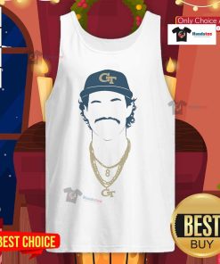Alt Text: Official Georgia Tech Baseball student-athlete silhouette on a stylish tank top design for fans and players.