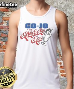 Official Go Jo The Milkshake Man Tank Top featuring vibrant design, perfect for summer fashion and casual outings.