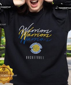 Alt Text: Official Golden State Warriors Hardwood Classics Triple Stack Sweatshirt featuring vibrant team colors and logo.