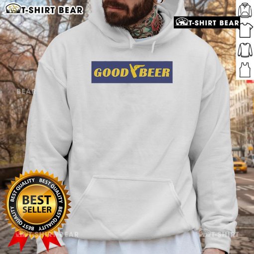 Alt Text: Official Good Beer logo hoodie featuring a stylish design for craft beer enthusiasts.