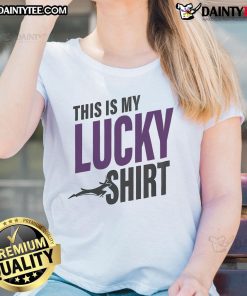 Alt Text: Official Grand Canyon Antelopes tee featuring 'This Is My Lucky Ladies' design for womens outdoor apparel.