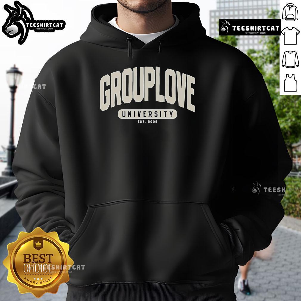 Official Grouplove College University Est 2008 Hoodie Official Grouplove College University Est 2008 hoodie in black, featuring logo and stylish design for fans and students.