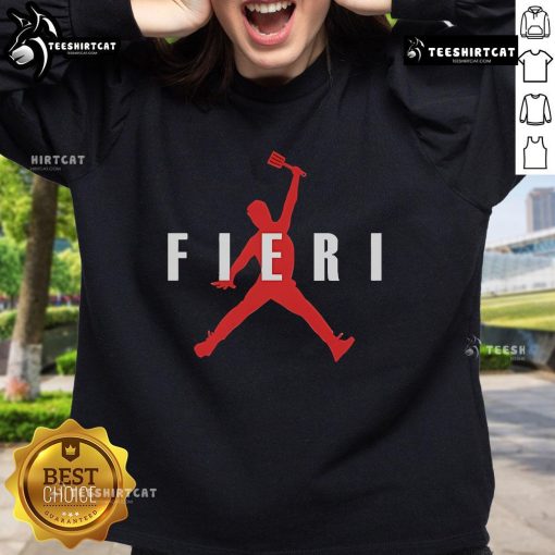 Guy Fieri Air Fieri Jordan Jump Chef Parody Sweatshirt featuring vibrant graphics and a playful design for food lovers.