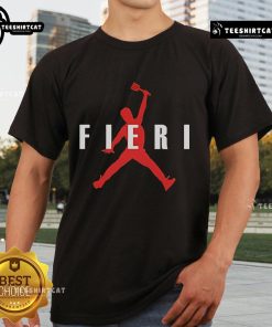 Official Guy Fieri Air Fieri Jordan Jump Chef Parody T-Shirt featuring vibrant graphics and fun culinary design.