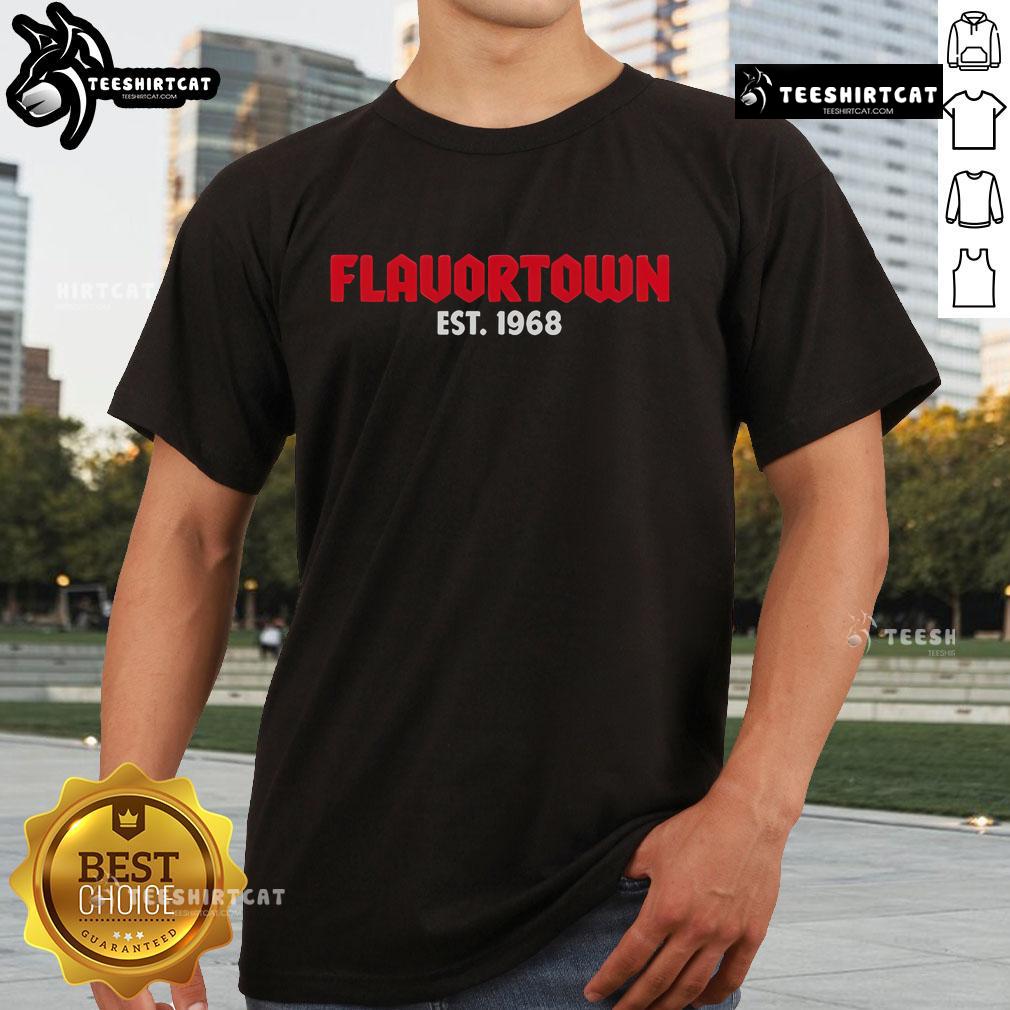 Official Guy Fieri Flavortown Est 1968 T Shirt Alt Text: Official Guy Fieri Flavortown Est 1968 T-Shirt featuring bold graphics and vibrant colors, perfect for fans of Flavortown.