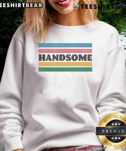 Official Handsome Podcast Handsome Ringer Sweatshirt in stylish design, perfect for fans of the podcast and casual wear.