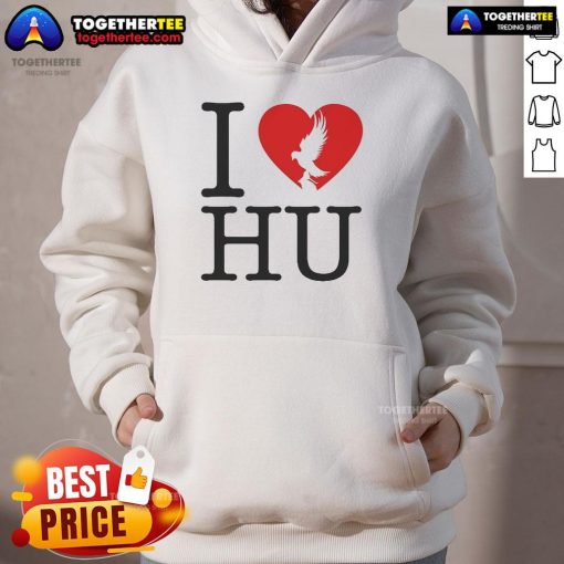Alt Text: Official Hollywood Undead Spring 2025 I Love Hu Hoodie featuring vibrant graphics and a stylish design for fans.