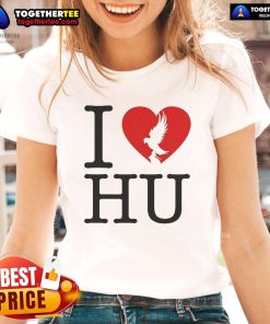 Official Hollywood Undead Spring 2025 'I Love Hu' ladies tee featuring vibrant graphics and stylish design.