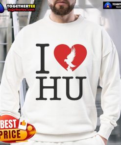 Official Hollywood Undead Spring 2025 'I Love Hu' sweatshirt featuring vibrant colors and stylish design.