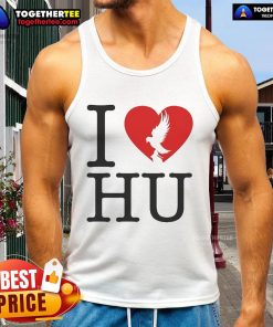 Alt Text: Official Hollywood Undead Spring 2025 I Love Hu Tank Top featuring vibrant design and band logo. Perfect for fans!