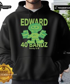Official Honey TV Edward 40 Bandz Hoodie in black, featuring stylish graphics and a comfortable fit for casual wear.