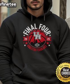 Official Houston Basketball 2025 Final Four Hoodie featuring team colors and logo, perfect for fans and supporters.