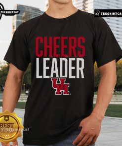 Official Houston Cougars Cheer Leader T-Shirt featuring vibrant team colors and logo, perfect for fans and supporters.