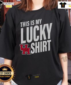 Alt Text: Official Houston Cougars This Is My Lucky ladies tee featuring bold graphics and a comfortable fit for fans.