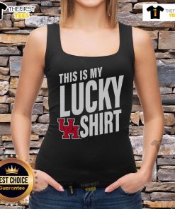 Alt Text: Official Houston Cougars This Is My Lucky Tank Top featuring vibrant team colors and logo, perfect for game day.