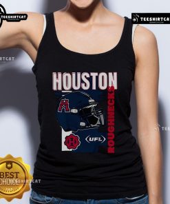 Official Houston Roughnecks Helmet Frame Tank Top featuring team colors and logo for fans and athletes.