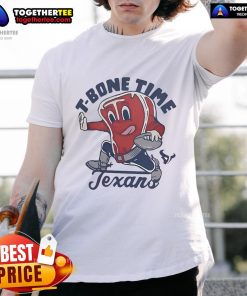 Alt Text: Official Houston Texans T-Bone Time NFL x Guy Fieri's Flavortown T-Shirt featuring vibrant team colors and logo.