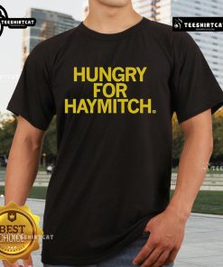 Official Hungry For Haymitch T-Shirt featuring bold graphics and a stylish design, perfect for fans of The Hunger Games.