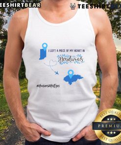 Official I Left A Piece Of My Heart In Honduras tank top displayed in vibrant colors, perfect for travel lovers.