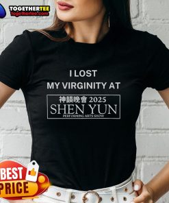 Celebrate your journey with our 'I Lost My Virginity at Shen Yun' ladies tee! Unique & bold!
