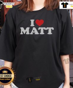 Official I Love Matt heart ladies tee featuring a stylish design, perfect for expressing your love for Matt.